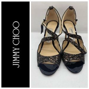 JIMMY CHOO Emily 100 Crisscross High-Heel Sandals |Italian 35 • US 5|✨ultraRARE✨